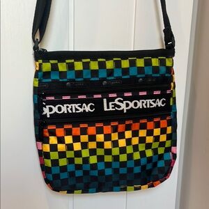 LeSportsac Colorful Checkered Crossbody Bag